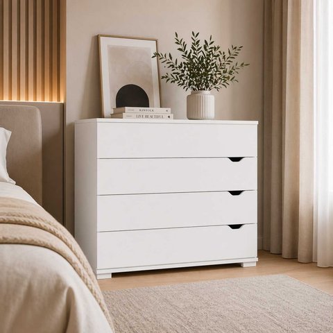 Cômoda Organizadora de 90cm com 4 Gavetas - Politorno