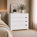 Ver imagem 1 de Cômoda Organizadora de 90cm com 4 Gavetas - Politorno
