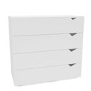 Ver imagem 4 de Cômoda Organizadora de 90cm com 4 Gavetas - Politorno