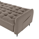 Ver imagem 5 de Sofa Cama 2 Lugares 200cm Pillar Veludo E400 Marrom Claro Milani Store