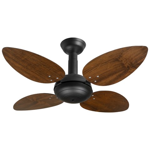 Ventilador de Teto Office Jet Venti-Delta Preto 4Pás Imbuia 110v