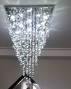 Ver imagem 1 de Lustre De Cristal Para Sala, Base De Inox Polido 42x42cm, Altura 80cm Com Esferas De 30mm Legitimo K