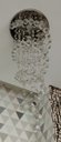 Ver imagem 1 de Lustre de cristal para sala Espiral, base de inox espelhado de 30cm de diâmetros com 1,10 metro de a
