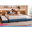 Ver imagem 2 de Cama Base c/Aux Casal Castor Poli Blue 138x188x27