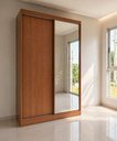 Ver imagem 6 de Kit Guarda-Roupa Solteiro Espelhado 2 Portas + Cômoda