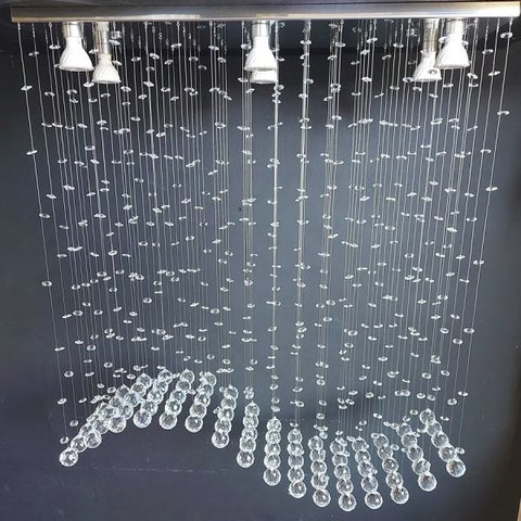 Lustre para sala 70X20cm retangular, com 80cm de altura
