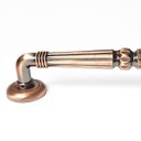 Ver imagem 3 de Puxador Duplo Victoria 305mm Cobre Antigo Porta Pivotante Correr Passagem Madeira Vidro Rústico