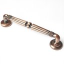 Ver imagem 2 de Puxador Duplo Victoria 305mm Cobre Antigo Porta Pivotante Correr Passagem Madeira Vidro Rústico