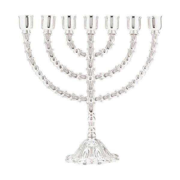 Menorah 7 Velas Prateado 33cmx13cmx33cm Rojemac - 2
