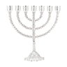 Menorah 7 Velas Prateado 33cmx13cmx33cm Rojemac - 2