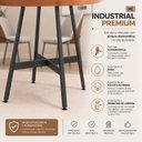 Ver imagem 6 de Mesa de Jantar Redonda Clarice 90 cm Aço Preto Tampo Cinamomo