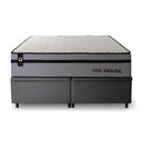 Ver imagem 4 de Conjunto Box Baú Super King Preston Cinza 193x203x78 c/ Molas Ensacadas