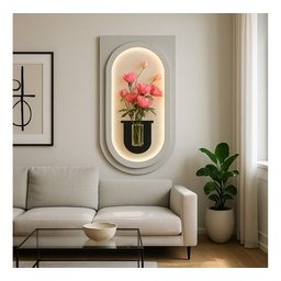 Quadro Decorativo Iluminação Led Lotus Decor Q2 Sala Hall Quarto - 2