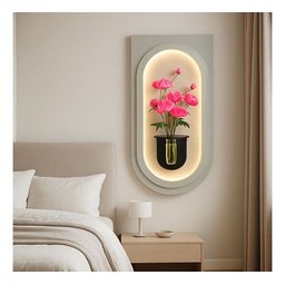Quadro Decorativo Iluminação Led Lotus Decor Q2 Sala Hall Quarto - 3