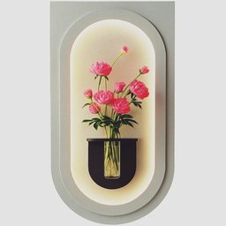 Quadro Decorativo Iluminação Led Lotus Decor Q2 Sala Hall Quarto - 1