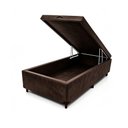 Ver imagem 3 de Box Baú Max Ultra 79cm Casal Suede com Estrutura em Madeira Marrom Maxispuma