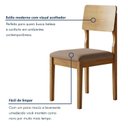 Ver imagem 7 de Kit 6 Cadeiras para Sala de Jantar Pés Madeira Maciça Ana Marrom/Cinamomo/Bege