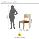 Ver imagem 2 de Kit 6 Cadeiras para Sala de Jantar Pés Madeira Maciça Ana Marrom/Cinamomo/Bege