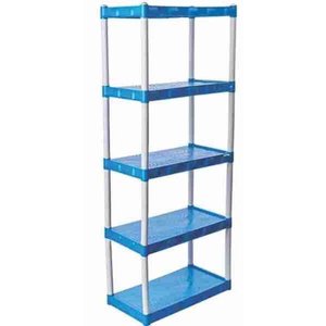 Estante Modular Em Plástico Com 5 Prateleiras Azul
