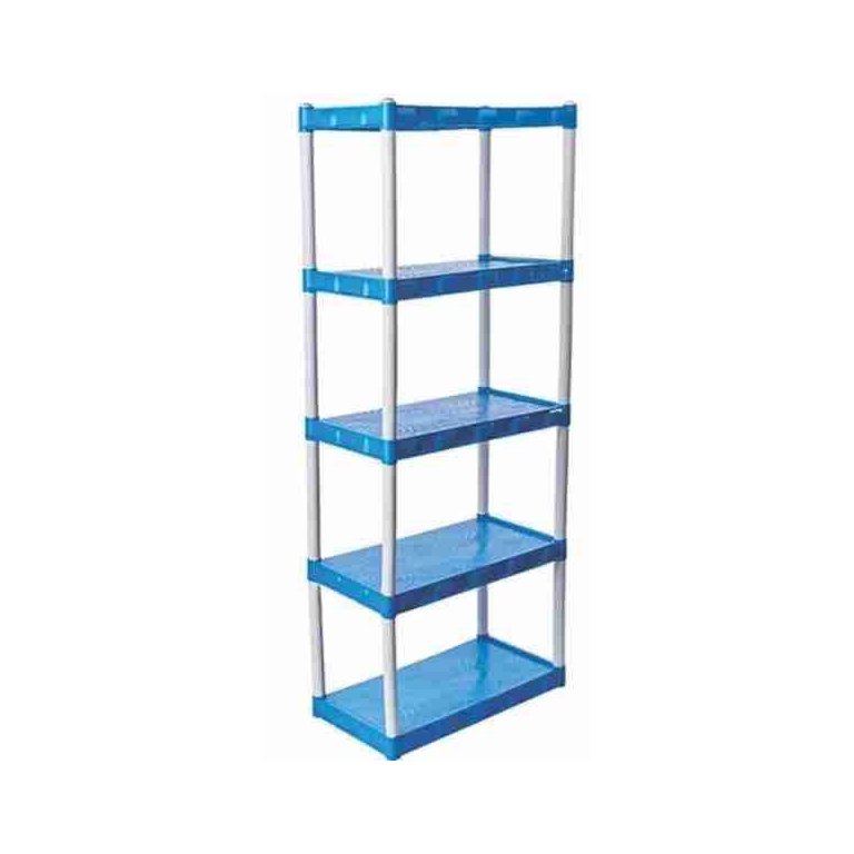 Estante Modular Em Plástico Com 5 Prateleiras Azul