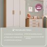 Quarto de Bebê Retrô Ludmila Guarda Roupa 3 Portas Cômoda Infantil com Porta Off White Carolina - 2