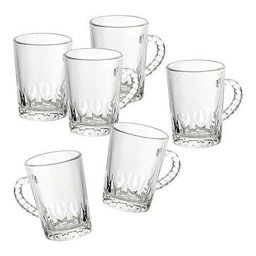 Kit 06 Peças Canecas Xícaras Café Chá Triângulo Lyor - 1