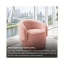 Ver imagem 4 de Poltrona Aisha Orgânica para Sala de Estar e Recepção Boucle:Rosa