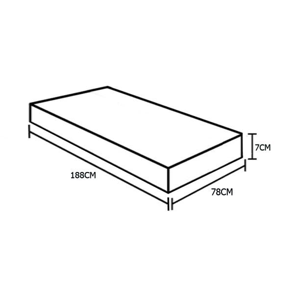 Colchonete de Solteiro Camping D20 - 78x188x7 - Comfort Prime - Cinza - 5