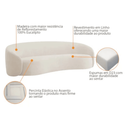 Ver imagem 5 de Kit Sofá 3 Lugares 200cm e Poltrona Orgânico Luxo Recepção Sala de Estar e Tv Amore Linho Bege- Mabe