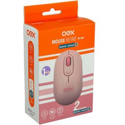 Mouse Optico sem Fio Retro Rosa OEX MS604 - 3