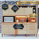 Ver imagem 5 de Cozinha Compacta em MDP 8 Portas 2 Gavetas Millena Yescasa Marrom/Mel/Arenas