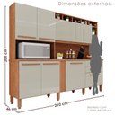 Ver imagem 3 de Cozinha Compacta 100% MDF 8 Portas 2 Gavetas Millena Yescasa
