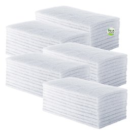 Fibras Branca Superfícies Delicadas 23 Cm X 10 Cm - Kit 50 Unidade para Vidro Fórmicas Cromados Supe - 1