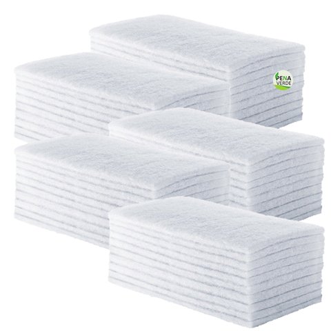 Fibras Branca Superfícies Delicadas 23 Cm X 10 Cm - Kit 50 Unidade para Vidro Fórmicas Cromados Supe