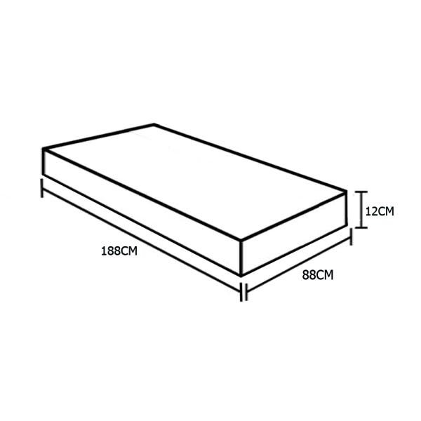 Colchão Solteiro Comfort Prime de Comfort Plus D23 - 88x188x12 - - Cinza - 5