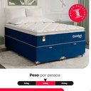 Ver imagem 5 de Cama Box Baú Casal Bipartido Colchão Comfort Class Pillowtop Azul/suede Azul