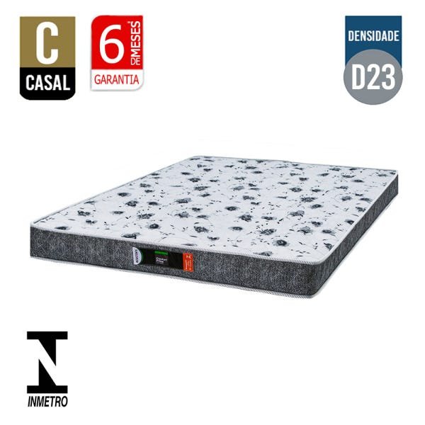 Colchão Casal Comfort Prime de Comfort Plus D23 - 138x188x14 - - Cinza - 2