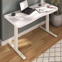 Ver imagem 2 de Mesa Escritorio Tampo Tamburato com Regulagem de Altura 135x65 cm Branco Artany
