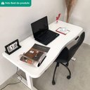Ver mais imagens de Mesa Escritorio Tampo Tamburato com Regulagem de Altura 135x65 cm Branco Artany