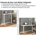 Ver imagem 6 de Mesa Escritorio Tampo Tamburato com Regulagem de Altura 135x65 cm Branco Artany