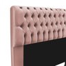 Cabeceira Paris 195cm King Suede Rose - 3