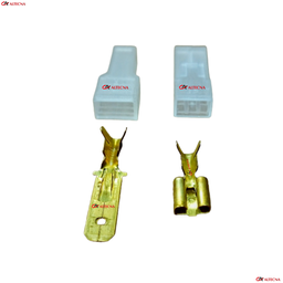 Kit Terminal Macho E Fêmea De Encaixe 6,3 E Capas 50 De Cada - 2