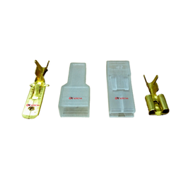 Kit Terminal Macho E Fêmea De Encaixe 6,3 E Capas 50 De Cada - 1