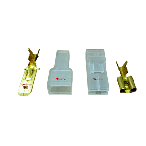 Kit Terminal Macho E Fêmea De Encaixe 6,3 E Capas 50 De Cada