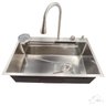 Cuba Gourmet Retangular com Acessórios e Torneira em Aço Inox Escovado 75x46x22cm - 4