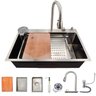Cuba Gourmet Retangular com Acessórios e Torneira em Aço Inox Escovado 75x46x22cm - 2
