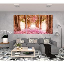 Quadro Decorativo para Sala Árvore Cerejeira Rosa - 2
