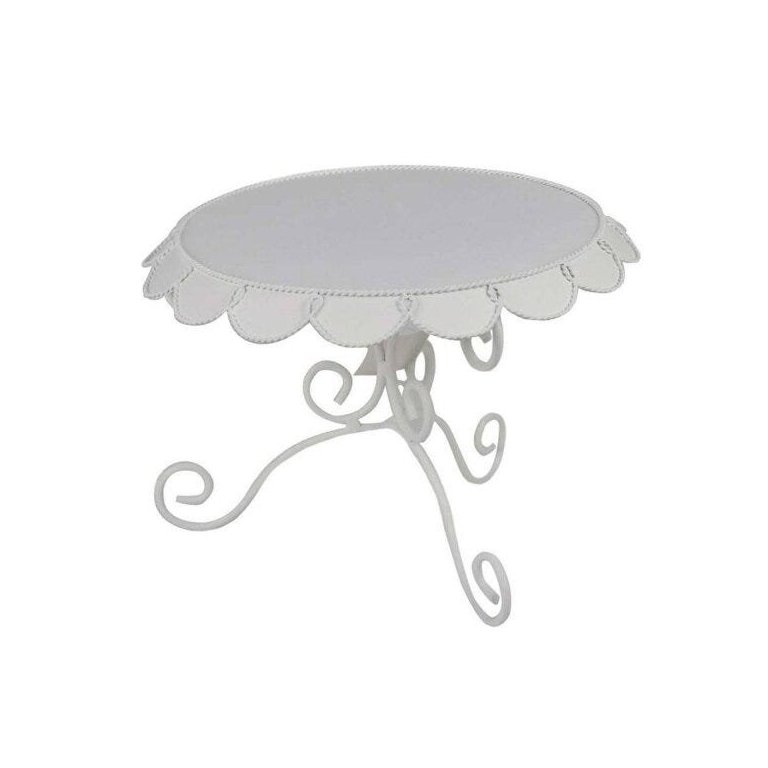 Prato para Bolo Redondo com Pé Cinzelado 29cmx29cmx20cm Rojemac