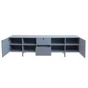 Ver imagem 2 de Rack Tube 2 Portas 2 Gavetas 2 Nichos 2200x616x417 Azul Sereno - Mdf Arauco