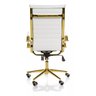 Cadeira de Escritório Giratoria Eames Branca -gold:dourado Brilho - 4